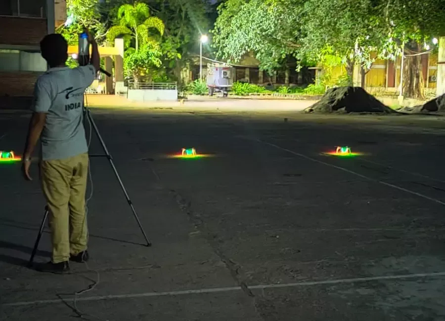 Setting up a swarm of drones for light show