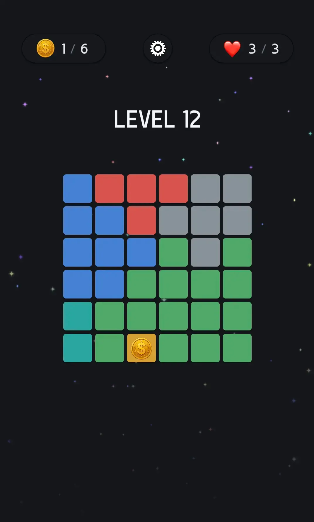 Coin Seek on Android - Dark mode